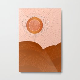 Rays of Love - Copper Light Metal Print