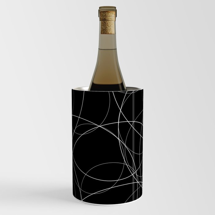 Black and white circles pattern Wine Chiller