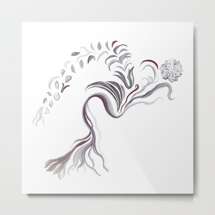 Tributary - White Background Metal Print