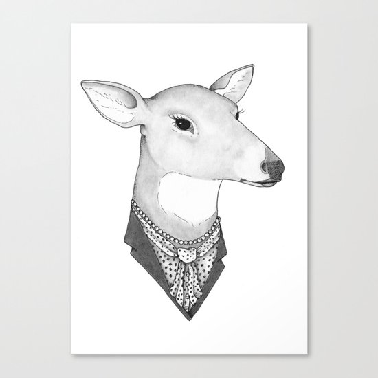 Mrs. Deer Canvas Print