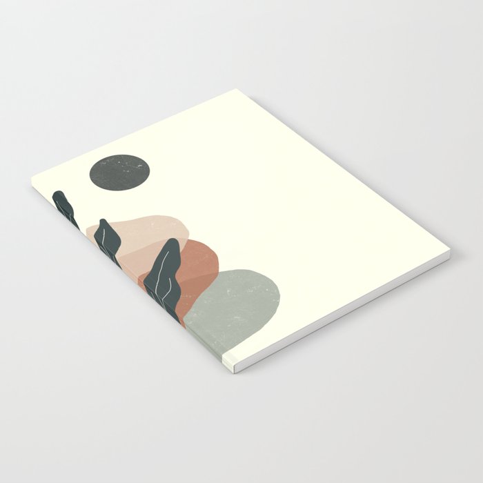 Pastel Stone and Leaf Notebook