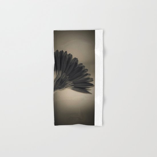 Gerbera black and white Hand & Bath Towel