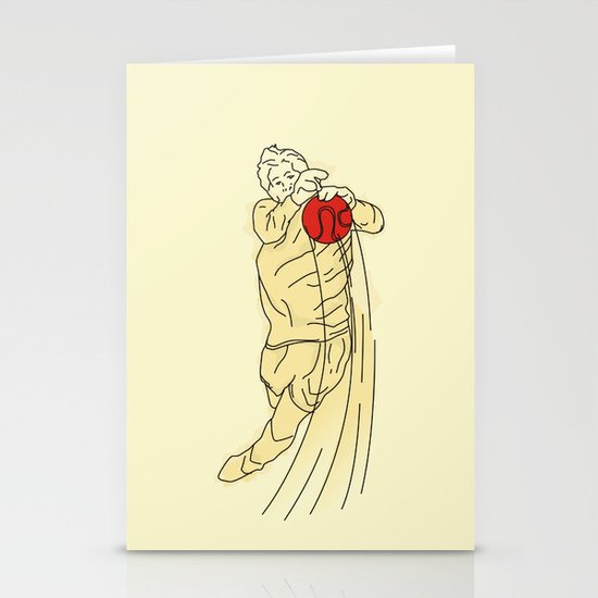flying goal keeper Stationery Cards
