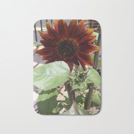 Roja Solflores Bath Mat | Red, Roja, Sol, Photo, Sunflower, Flower, Color 