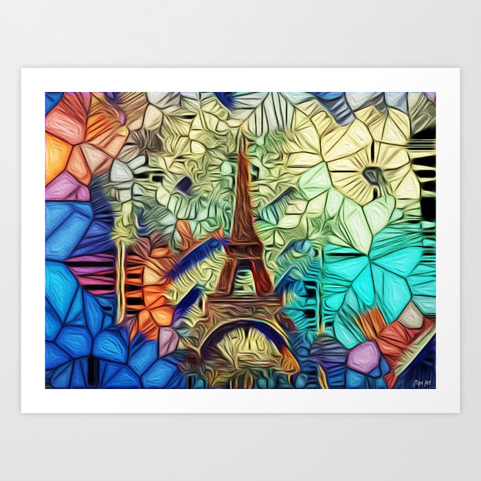 Paris Abstract Art Print By Maxydesign Society6