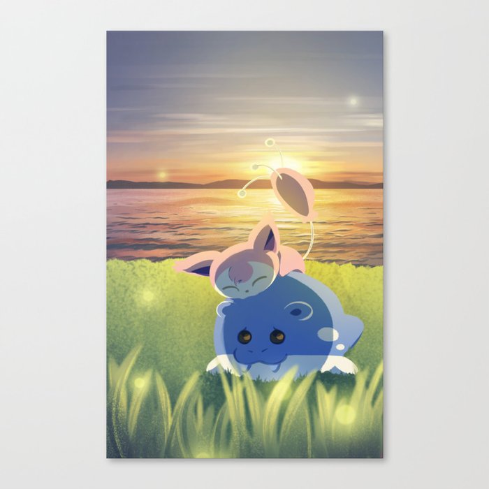 Skitty and Spheal Canvas Print
