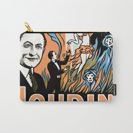 Harry Houdini, do spirits return? Carry-All Pouch | People, Vintage, Scary, Illustration 