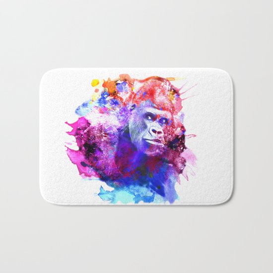 Gorillas are some of the most powerful and striking animals Bath Mat