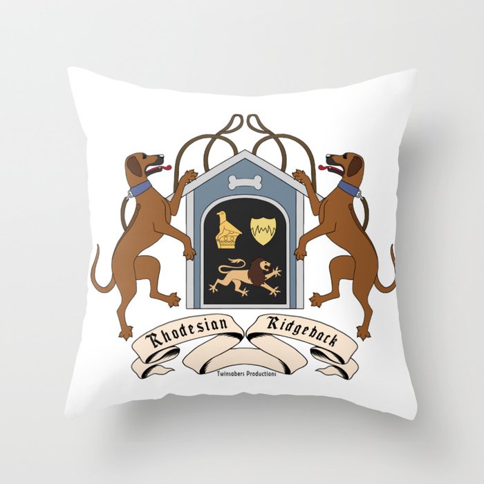 Rhodesian Ridgeback Coat of Arms Throw Pillow