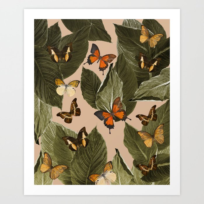 Butterfly Jungle Delight #1 #tropical #decor #art #society6 Art Print