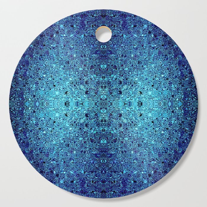 Deep blue glass mosaic Cutting Board