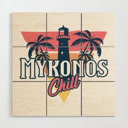 Mykonos chill Wood Wall Art