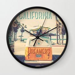 California dreamers Wall Clock