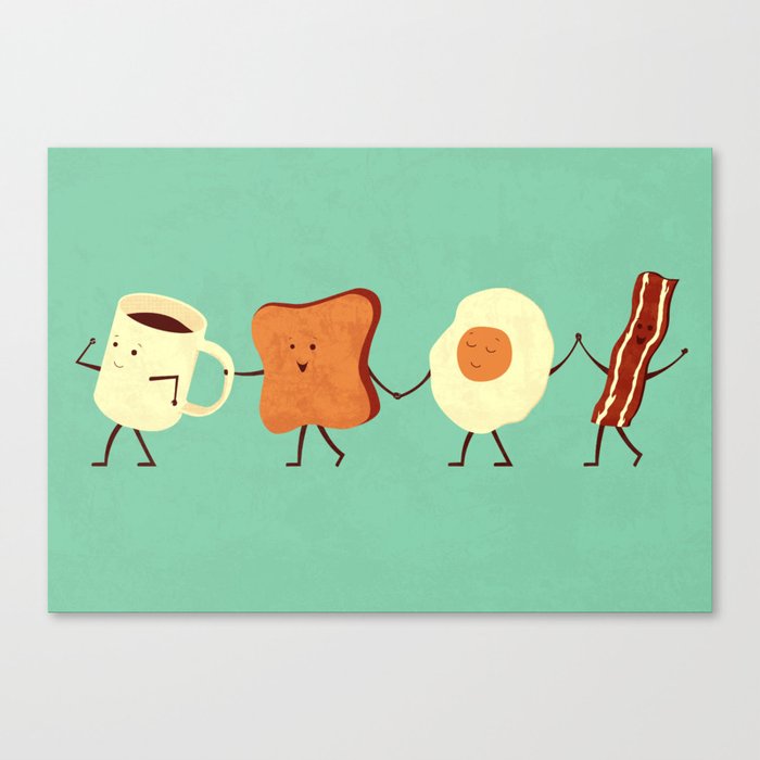 Let's All Go And Have Breakfast Canvas Print