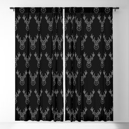 Deer Line Minimalist - Reindeer Geometric Animal Pattern Blackout Curtain