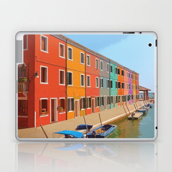 Brightly Coloured Homes Burano Venice Italy #3 Laptop & iPad Skin