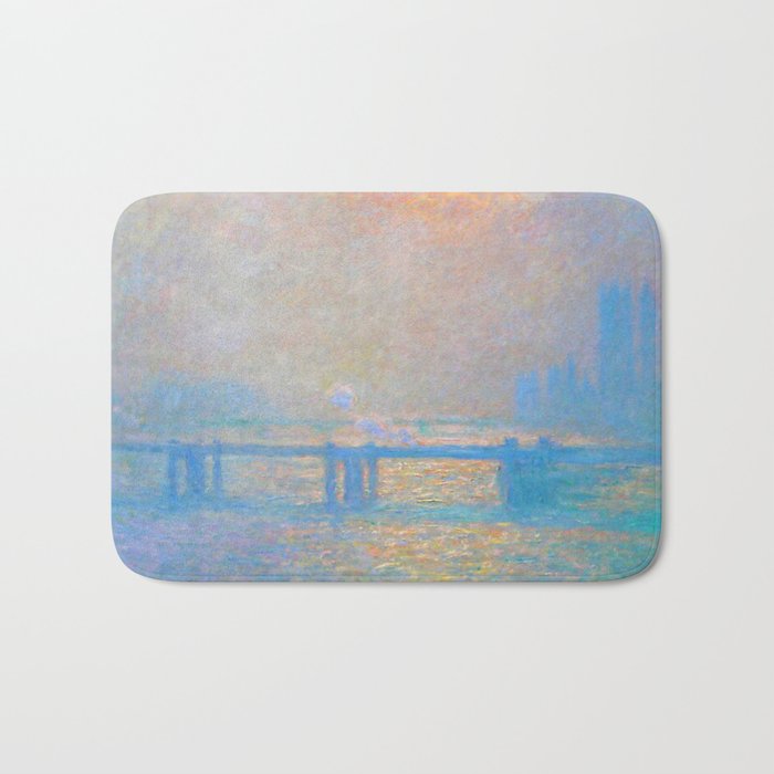 Claude Monet - Charing Cross Bridge, the Thames (1903) Bath Mat