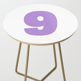 9 (Lavender & White Number) Side Table