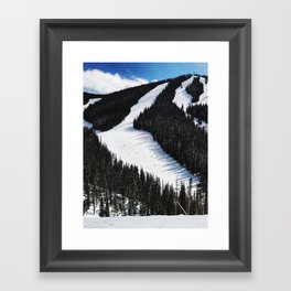 Tiny Skiers Framed Art Print