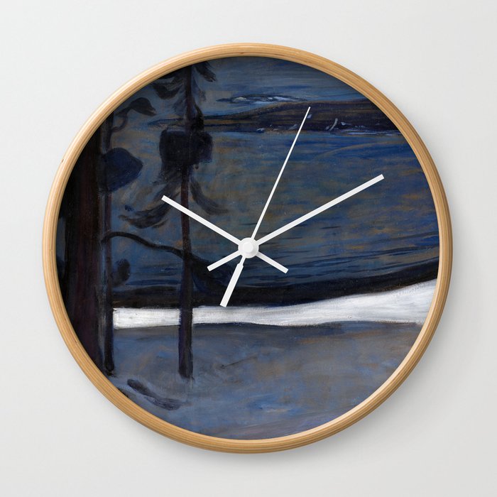 Winter in Nordstrand by Edvard Munch Wall Clock