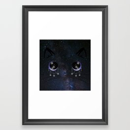 Space Cat Framed Art Print