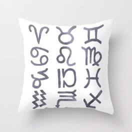Astrology  Zodiac Signs Throw Pillow
