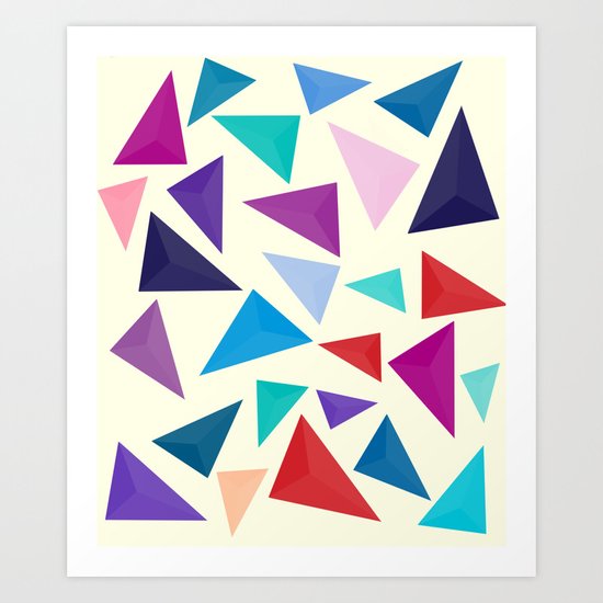 Colorful geometric pattern Art Print