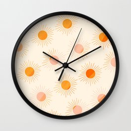 Sherbet Sunnies | Boho Sun Pattern Wall Clock