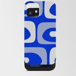 Mid Century Modern Piquet Abstract Pattern Royal Blue iPhone Card Case