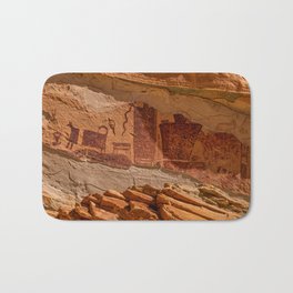 Pictograph 0147 - Ancient Rock Art, Utah Bath Mat