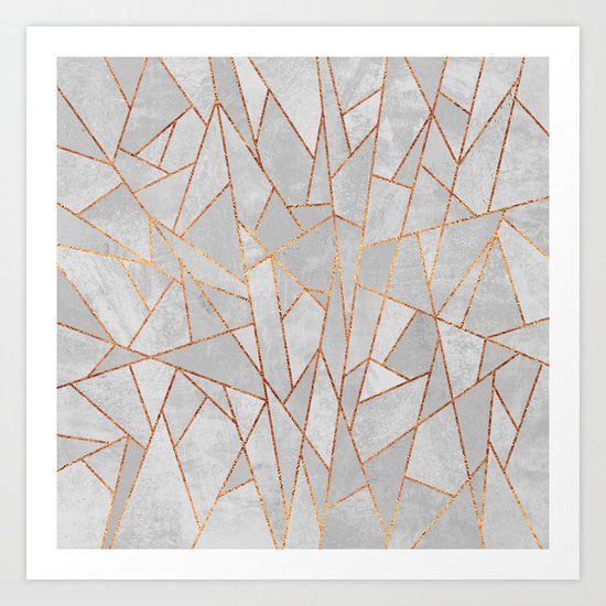 Shattered Concrete Art Print