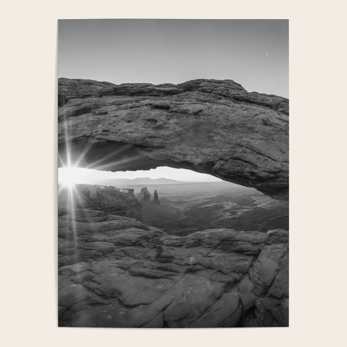 Black and White Mesa Arch Sunrise Canyonlands National Park Utah