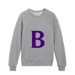 B MONOGRAM (INDIGO & WHITE) Kids Crewneck