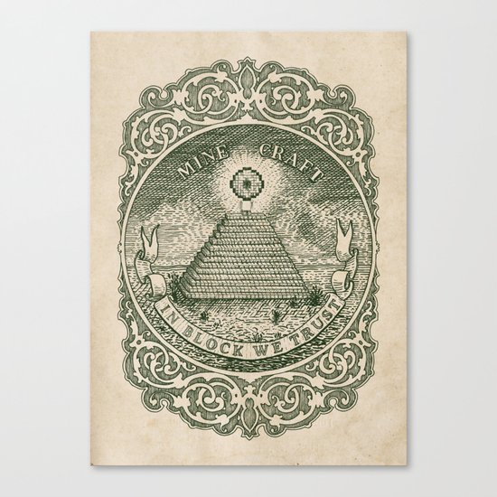 In Block We Trust (Green) Canvas Print