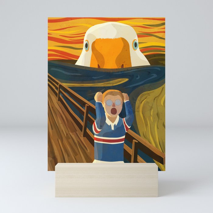 The Honk - The Scream Parody | Goose MEME Mini Art Print