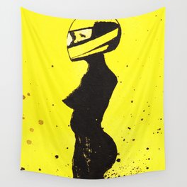 Yellow Helmet Wall Tapestry