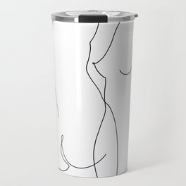 nude line arte couple Travel Mug