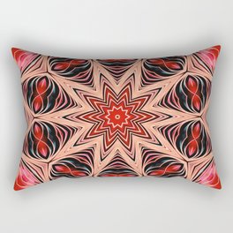 Red Star Mandala Rectangular Pillow