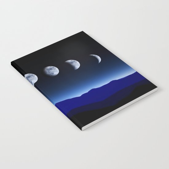 Moon Phases #blue Notebook
