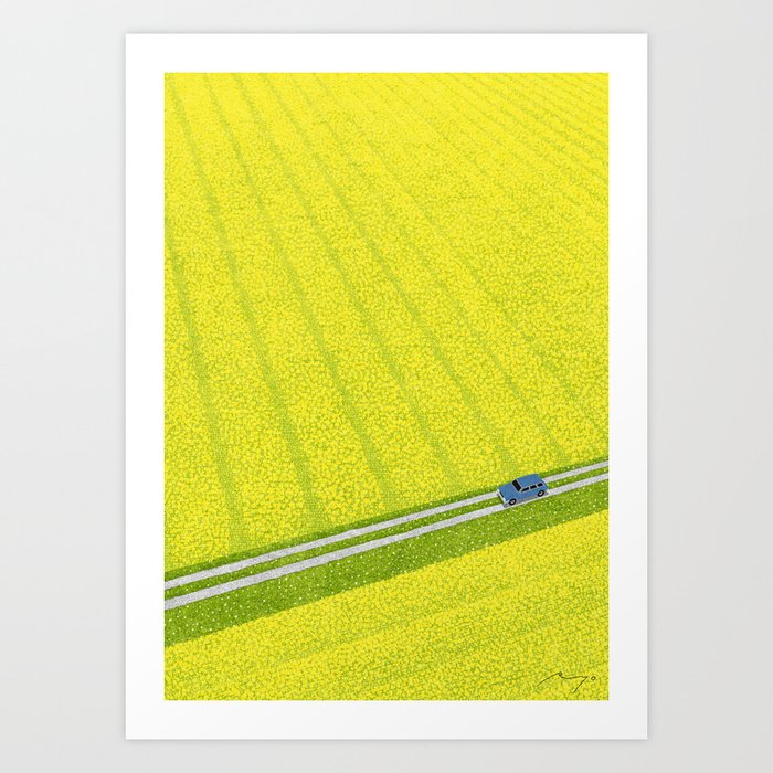 Yellow Flower Field (2016) Art Print