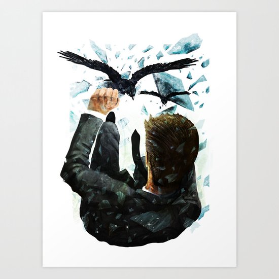Falling To The Crows Art Print