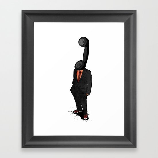 Headphone Framed Art Print