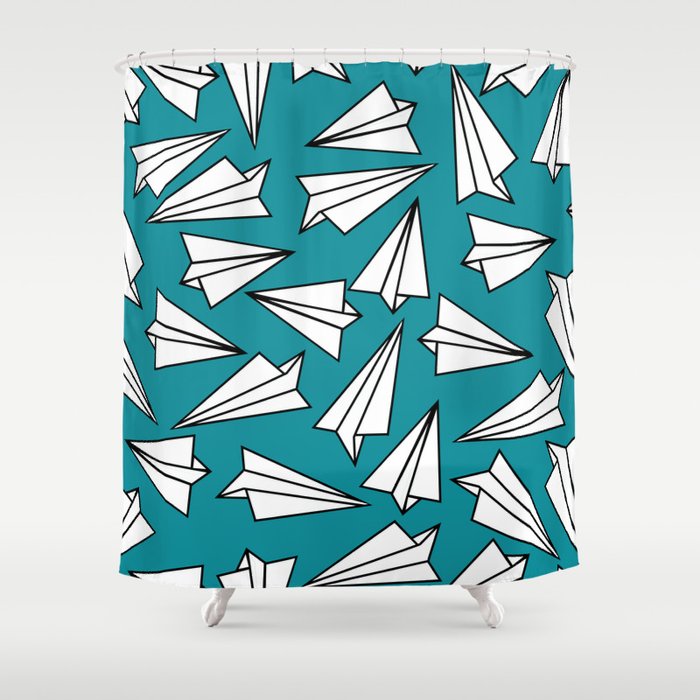 Paper Planes Shower Curtain