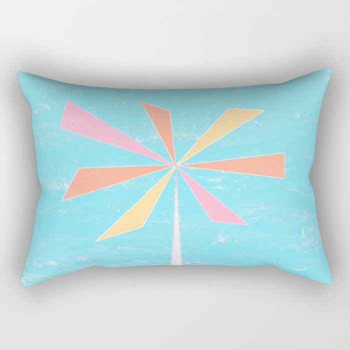 Lone Flower Bright Rectangular Pillow