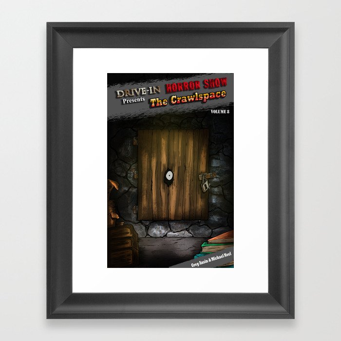 The Crawlspace Cover Art - Drive-In Horrorshow Framed Art Print