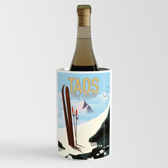 Taos USA ski poster Wine Chiller