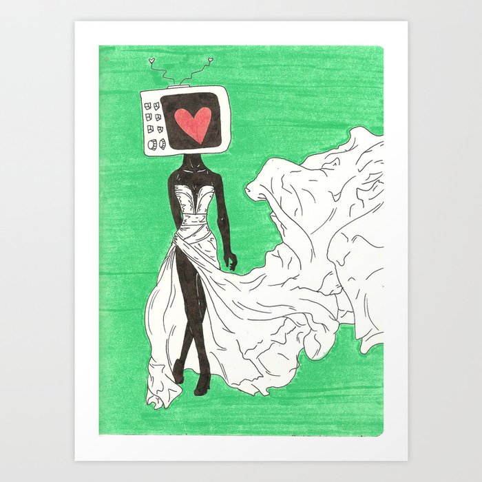 TV Love Art Print