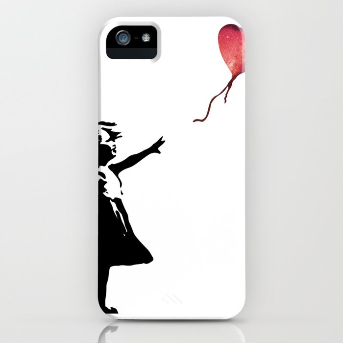 banksy cosmic balloon iphone case