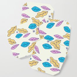 cute leafs pattern Coaster