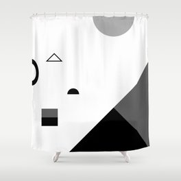 Fête No. 2 Geometric Monochrome Shower Curtain